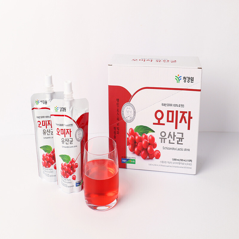 농업회사법인 청강원영농 주식회사,청강원 오미자유산균 1000ml(100ml*10팩)/2000ml(100ml*20팩)
