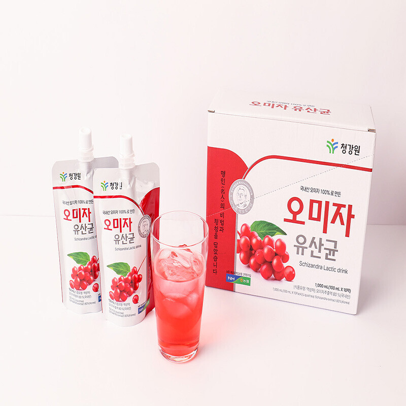 농업회사법인 청강원영농 주식회사,청강원 오미자유산균 1000ml(100ml*10팩)/2000ml(100ml*20팩)