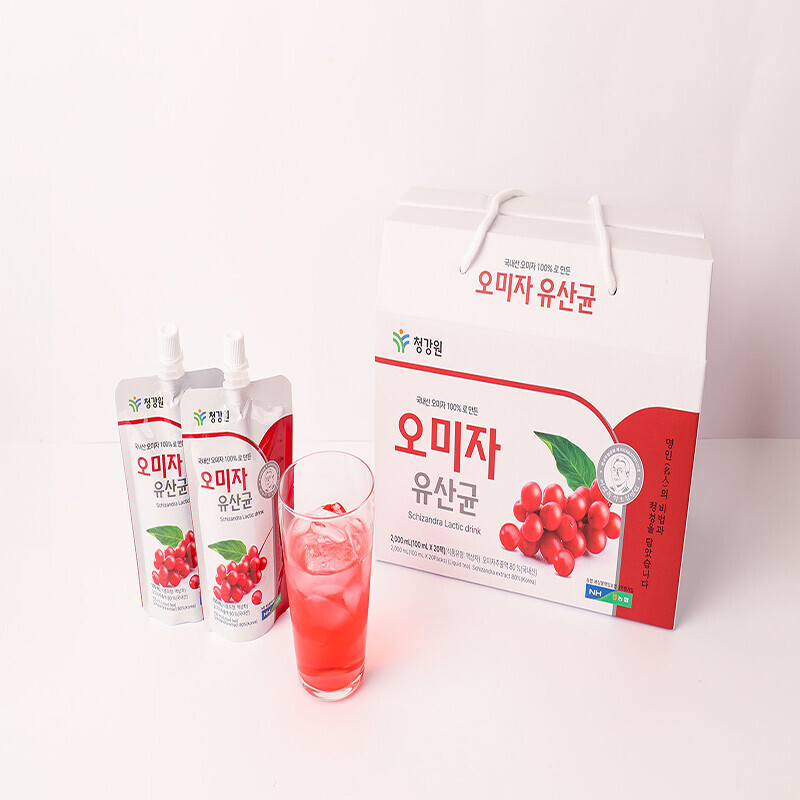 농업회사법인 청강원영농 주식회사,청강원 오미자유산균 1000ml(100ml*10팩)/2000ml(100ml*20팩)